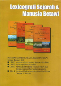 Lexicografi Sejarah dan Manusia betawi Jilid II (Manusia Betawi)